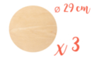 Soportes de platos redondos ø 29 cm de madera (Ep: 5 mm), 3 piezas - Herramientas de Modelado 18615 - 10doigts.fr