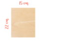 Support bois rectangulaire 22 x 15 cm (Epaisseur : 3 mm) - Wooden Shapes - 10doigts.fr