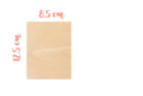 Soporte de madera rectangular 12,5 x 8,5 cm (Grosor: 3 mm) - Siluetas de madera - 10doigts.fr