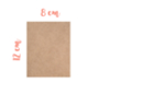 MDF Rectangle Support 8 x 12 cm (Thickness: 3 mm) - Mosaic Supports 08392 - 10doigts.fr