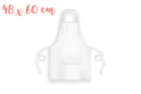 Delantal blanco, tamaño infantil (60 x 48 cm) - Algodón, lino - Textiles 10080 - 10doigts.fr