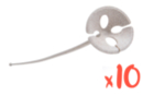 100% Biodegradable Balloon Sticks - 10 Pieces - Balloons, garlands, streamers - 10doigts.fr
