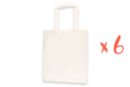 Tote bag de algodón 43 X 38 cm - 6 piezas - Algodón, lino - Textiles - 10doigts.fr