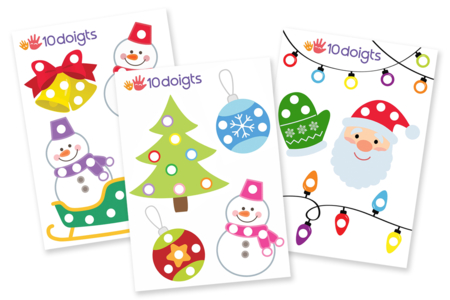 motivos para estampar navidad - Tutoriales manualidades fáciles de Navidad – 10doigts.fr