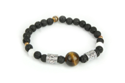 Pulsera ojo de tigre Día del Padre - Lithothérapie et Bracelets chakras à confectionner - 10doigts.fr