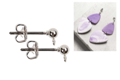 Pendientes plateados - 10 unidades - Boucles d'oreilles - 10doigts.fr