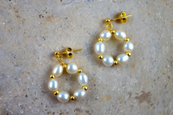 aros con perla de nácar - Boucles d'oreilles - 10doigts.fr - 2
