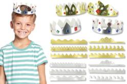 Coronas metalizadas - Couronnes et Chapeaux pour Carnaval : Loisirs Créatifs pour Enfants - 10doigts.fr