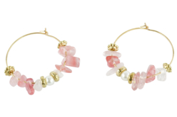 aretes rosas - Boucles d'oreilles - 10doigts.fr - 2