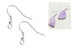 Gancho de plata para orejas - 6 unidades - Boucles d'oreilles - 10doigts.fr