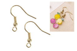 Pendientes de oro - 6 unidades - Boucles d'oreilles - 10doigts.fr