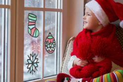 Kit atrapasol Navidad + papeles de seda - 4 unidades - Décors de fenêtres de Noël - 10doigts.fr