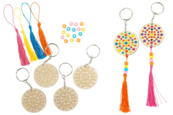 Kit llavero Mandalas en madera - Porte-clés - 10doigts.fr
