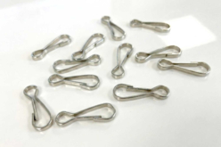 Mosquetones en metal plateado - 12 unidades - Porte-clés - 10doigts.fr