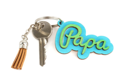 Llavero Día del Padre - Bijoux et porte-clés en bois à décorer - 10doigts.fr