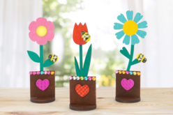 Wooden Flowers and Pots Decoration - 6 Pieces - 1 - Home Decor - 10doigts.com - Home Déco - 10doigts.fr