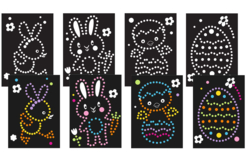 Cuadro Pascua Gomets - Kits créatifs Pâques - 10doigts.fr
