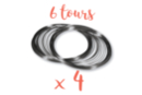 Hilo de memoria 6 vueltas Ø 6 cm - Paquete de 4 - Pulseras 12997 - 10doigts.fr