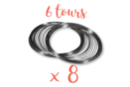 Hilo de memoria 6 vueltas Ø 6 cm - Lote de 8 - Pulseras 12998 - 10doigts.fr