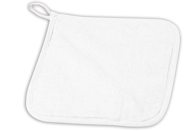 White Cotton Oven Glove with Quilted Stitching - 7 - Cotton, Linen - Textiles - 10doigts.com - Coton, lin - Textiles - 10doigts.fr