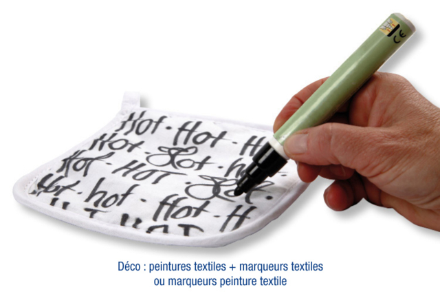 White Cotton Oven Glove with Quilted Stitching - 8 - Cotton, Linen - Textiles - 10doigts.com - Coton, lin - Textiles - 10doigts.fr