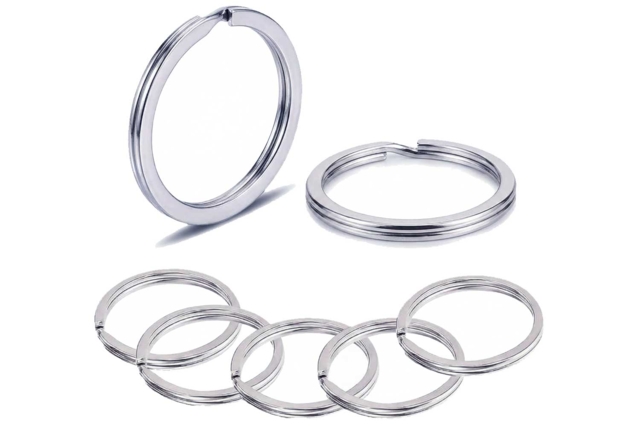 Anillos dobles rotos plateados - Diámetro a elección - Porte-clés - 10doigts.fr