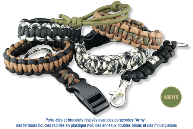 Pulseras de paracord - Clips et mousquetons : les finitions pour vos accessoires DIY - 10doigts.fr