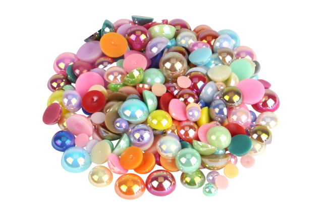 Multicolored Pearlescent Cabochons - 200 pcs - 1 - Cabochons - 10doigts.com - Cabochons - 10doigts.fr