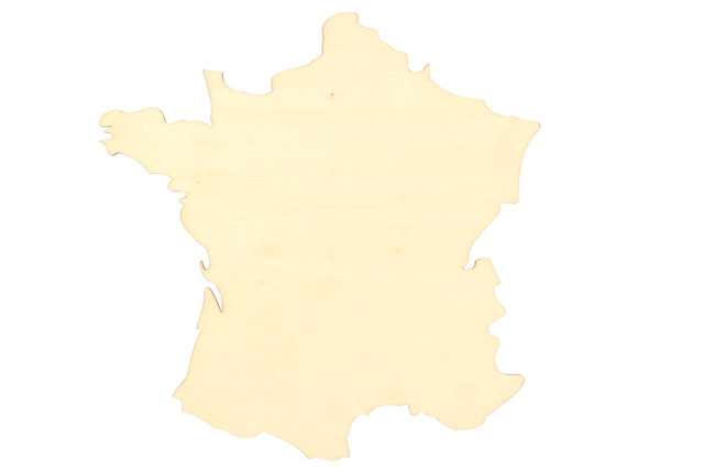 Wooden Map of France - 1 - Wooden Shapes - 10doigts.com - Formes en bois à décorer - 10doigts.fr