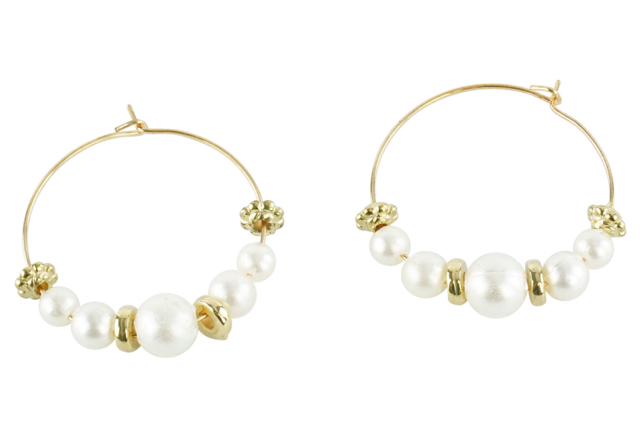 abalorios nacarados - Boucles d'oreilles - 10doigts.fr