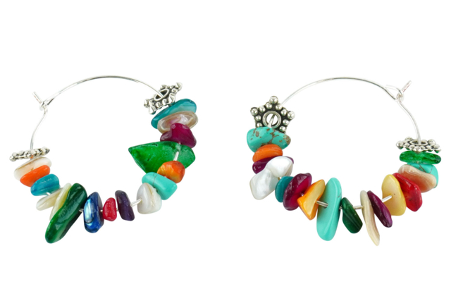 aretes de piedras semipreciosas - Boucles d'oreilles - 10doigts.fr