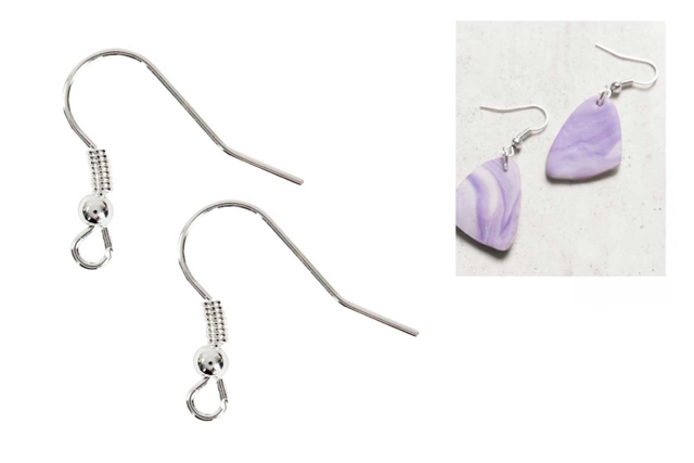 Gancho de plata para orejas - 6 unidades - Boucles d'oreilles - 10doigts.fr