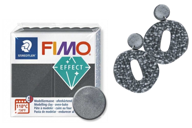 Fimo Effect Glitter - Metallic Steel Grey (91) - 1 - Fimo Effect Clay - 10doigts.com - Pâtes Fimo Effect : donnez une dimension magique à vos modelages - 10doigts.fr