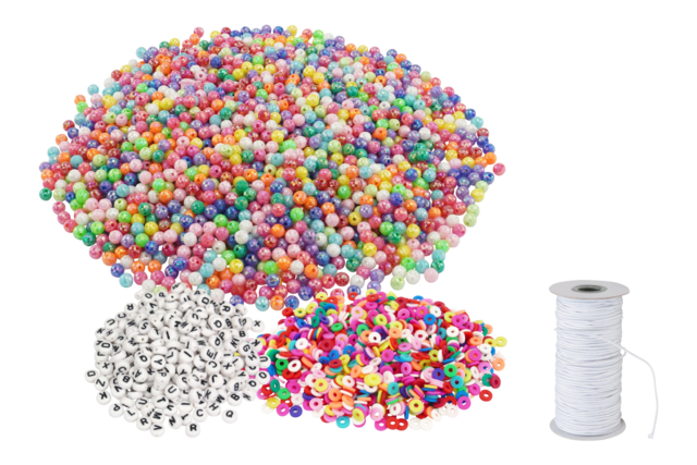 kit pulsera de cuentas nombres mensajes - Maxi lots créatifs pour écoles et collectivités - 10doigts.fr