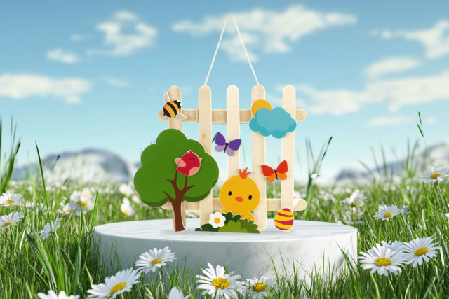 Kit escenas de pascua a montar - 4 unidades - Kits créatifs Pâques - 10doigts.fr