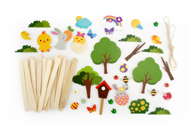 Kit escenarios de pascua a montar - el material - Kits créatifs Pâques - 10doigts.fr