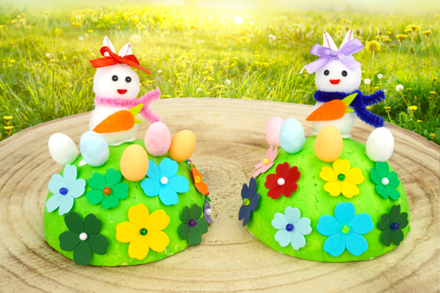 Soft Rabbits with Carrot - 6 pcs - 2 - Easter Decorative Accessories - 10doigts.com - Accessoires décoratifs de Pâques - 10doigts.fr