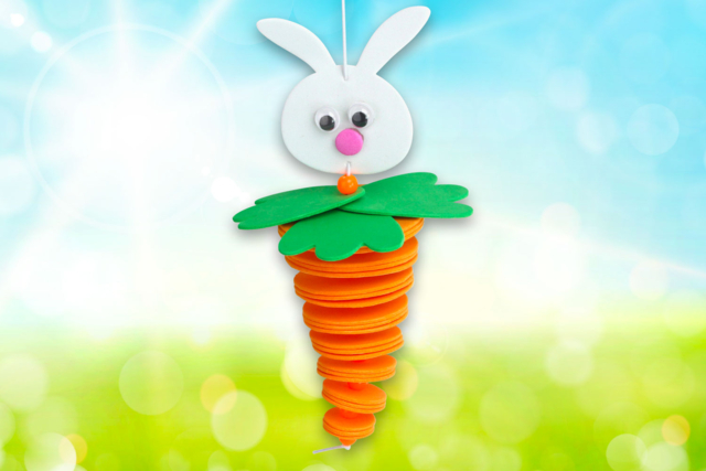 móvil conejo zanahoria - Kits créatifs Pâques - 10doigts.fr