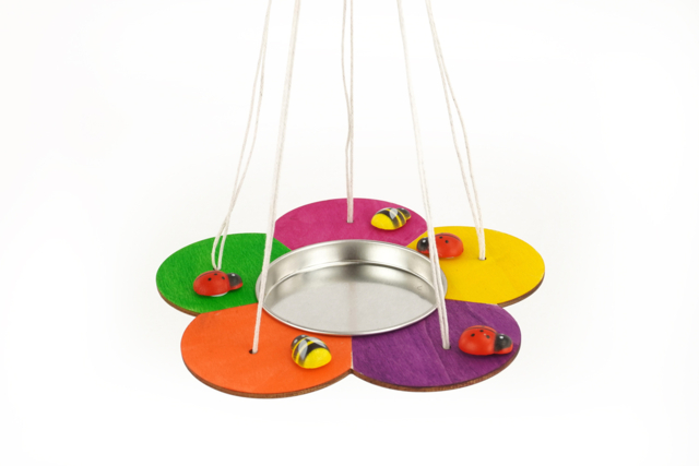 Wooden Flower Feeder - 3 - Wooden Birdhouses and Feeders - 10doigts.com - Nichoirs, mangeoires et refuges en bois à décorer - 10doigts.fr