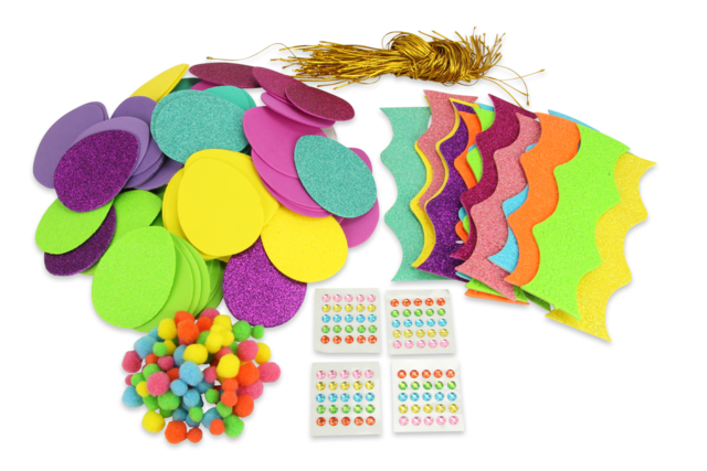 Mega set de huevos de pascua en goma espuma - Kits créatifs Pâques - 10doigts.fr
