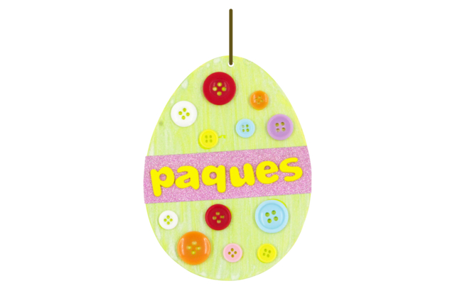White Cardboard Eggs for Hanging - 6 pcs - 8 - Easter Decor Supports - 10doigts.com - Supports de Pâques à décorer - 10doigts.fr