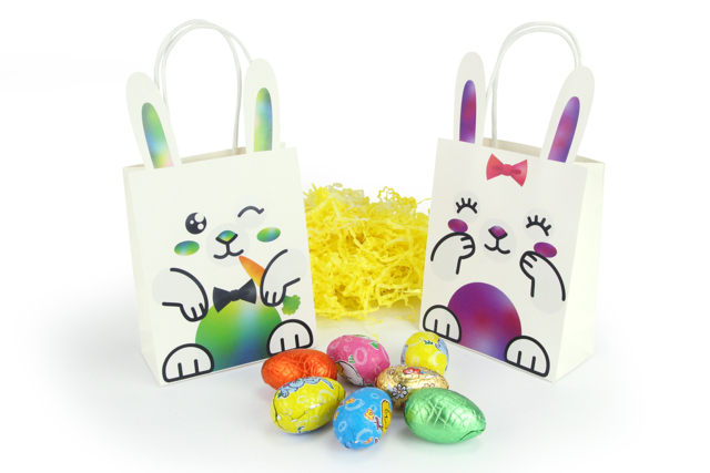cestas conejos - Kits créatifs Pâques - 10doigts.fr