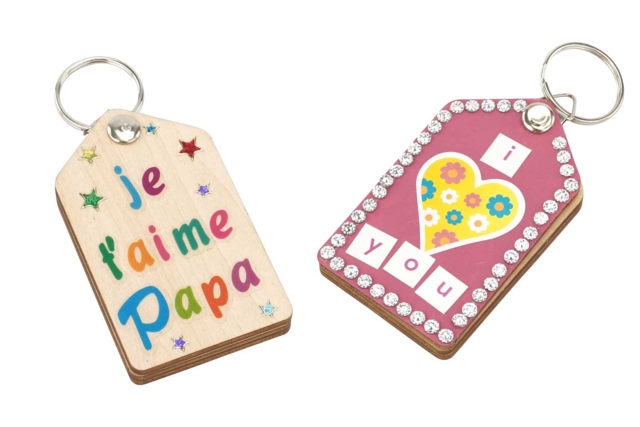 Llavero mamá - Bijoux et porte-clés en bois à décorer - 10doigts.fr