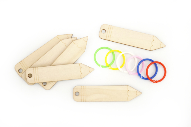 Llavero regalo fin de año madera - Bijoux et porte-clés en bois à décorer - 10doigts.fr