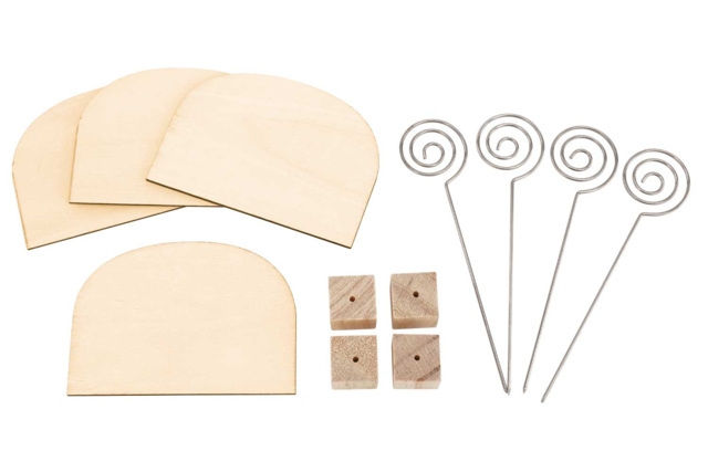 Wooden Photo Holders to Assemble - 4 Pieces - 2 - Parent's Day Kits - 10doigts.com - Kits fête des parents - 10doigts.fr