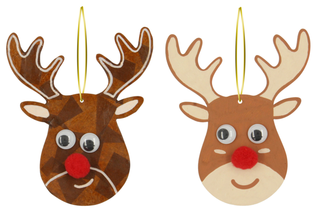Christmas Reindeer Ornaments - 6 Pieces - 2 - Christmas Creative Kits for Children - 10doigts.com - Kits créatifs de Noël pour les enfants - 10doigts.fr