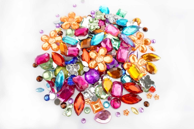 Matching Rectangles and Drops - 200 pcs - 1 - Rhinestones - 10doigts.com - Strass : apportez de l'éclat à toutes vos créations - 10doigts.fr