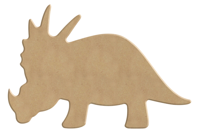 Decorate Your Own Wooden Triceratops - 1 - Wooden Animals - 10doigts.com - Animaux en bois à décorer - 10doigts.fr