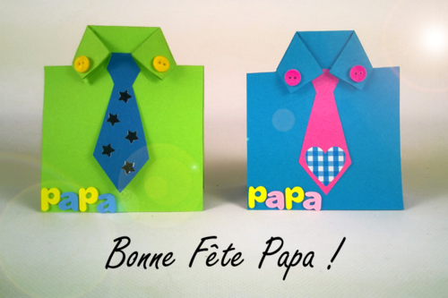 Tie and Shirt Paper Card