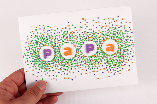 DAD confetti card